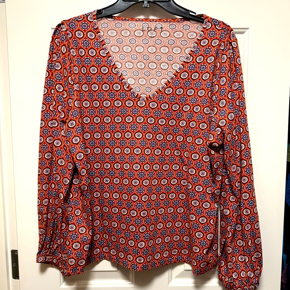 Loft Print Cotton Blouse